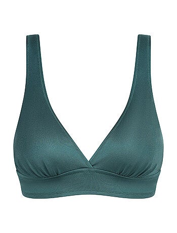 Haut de maillot de bain triangle paddé sans armatures Glossy