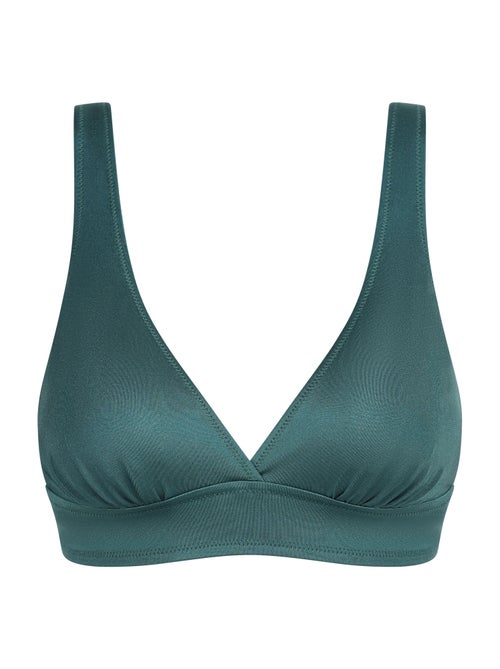 Haut de maillot de bain triangle paddé sans armatures Glossy - Kiabi