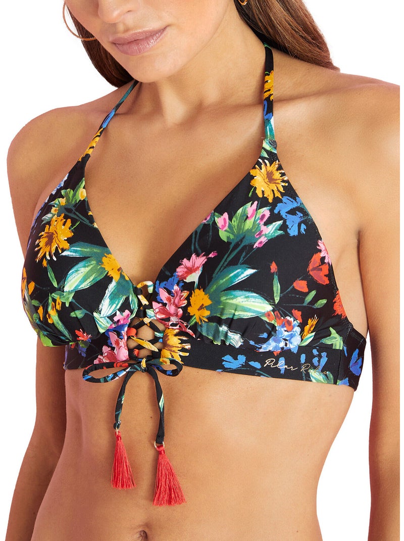 Haut de maillot de bain triangle préformé amalfi Noir - Kiabi