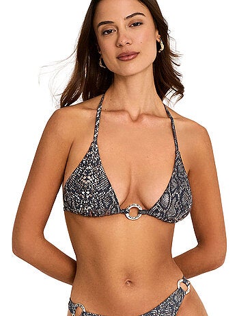 Haut de maillot de bain triangle préformé indigo