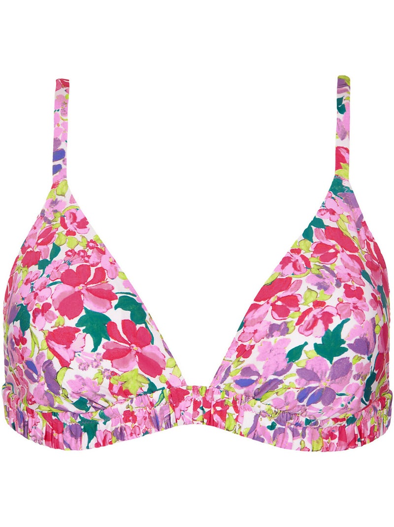 Haut de maillot de bain triangle préformé sans armatures napoli Rose - Kiabi