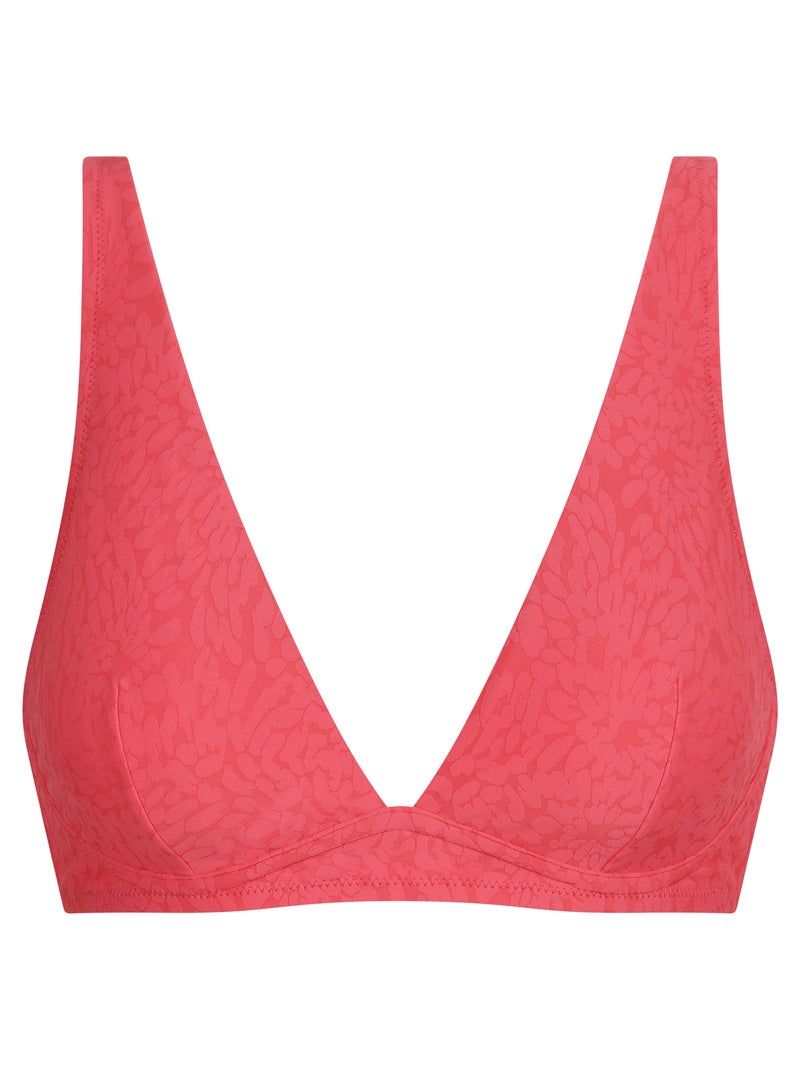 Haut de maillot de bain triangle sans armatures Festival Rose fushia - Kiabi