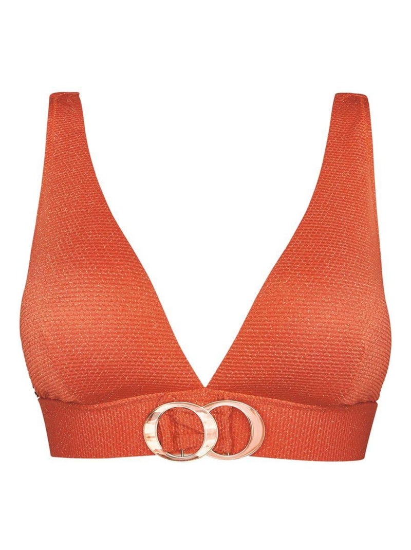 Haut de maillot triangle AMOUR - Brigitte Bardot Bain Orange - Kiabi