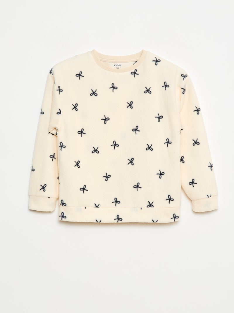 Haut de pyjama à motif Blanc - Kiabi