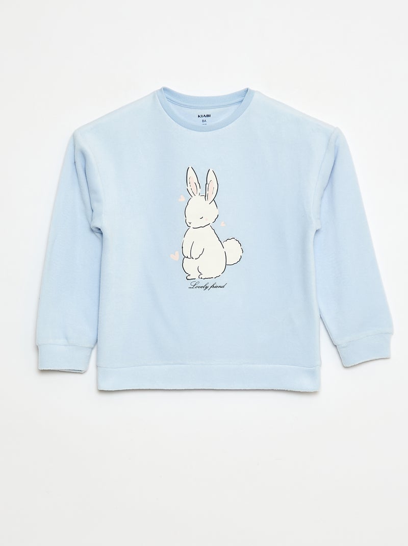 Haut de pyjama à motif Bleu - Kiabi