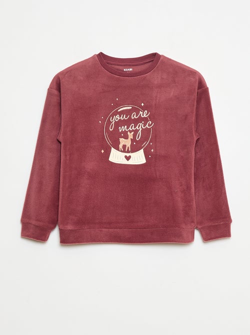 Haut de pyjama à motif - Kiabi