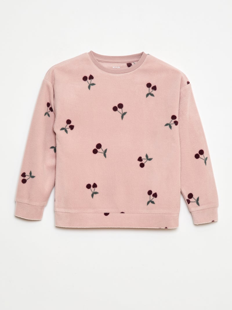 Haut de pyjama à motif Rose - Kiabi