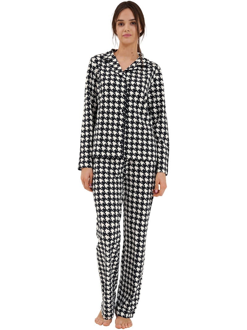 Haut de pyjama chemise manches longues mia Multicolore - Kiabi