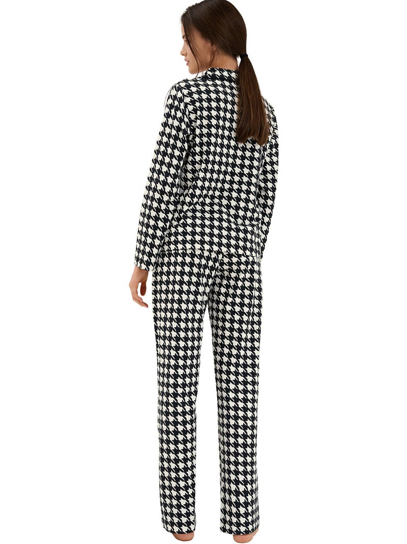 Haut de pyjama chemise manches longues mia Multicolore - Kiabi