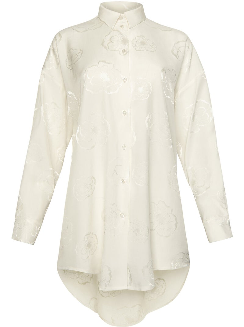 Haut de pyjama chemise manches longues miracle mariage Ecru - Kiabi