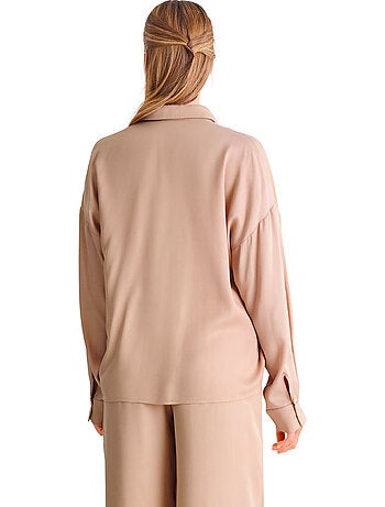 Haut de pyjama chemise manches longues stella