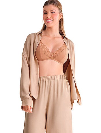Haut de pyjama chemise manches longues stella