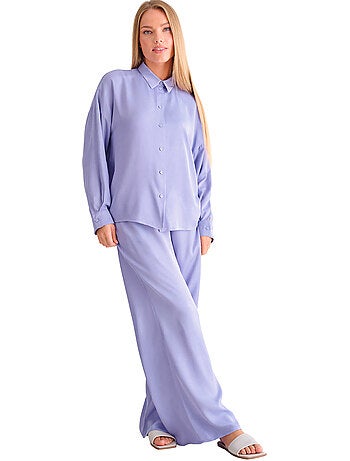 Haut de pyjama chemise manches longues stella