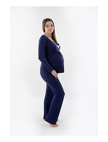 Haut de pyjama de grossesse et allaitement Manches longues 'Bogema'