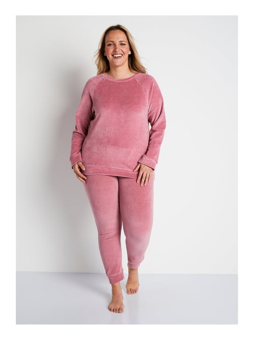 Haut de pyjama sweat en velours côtelé - Afibel - Kiabi