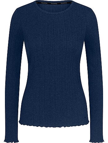 Haut de pyjama top manches longues versatile rib