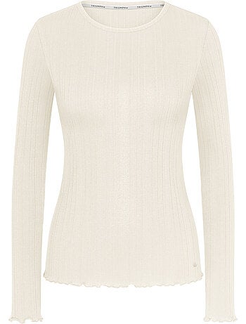 Haut de pyjama top manches longues versatile rib