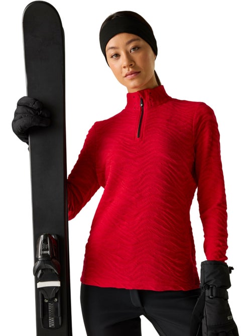 Haut de sport à col montant zippé motif/style texturé glamourize - dare 2b - Kiabi
