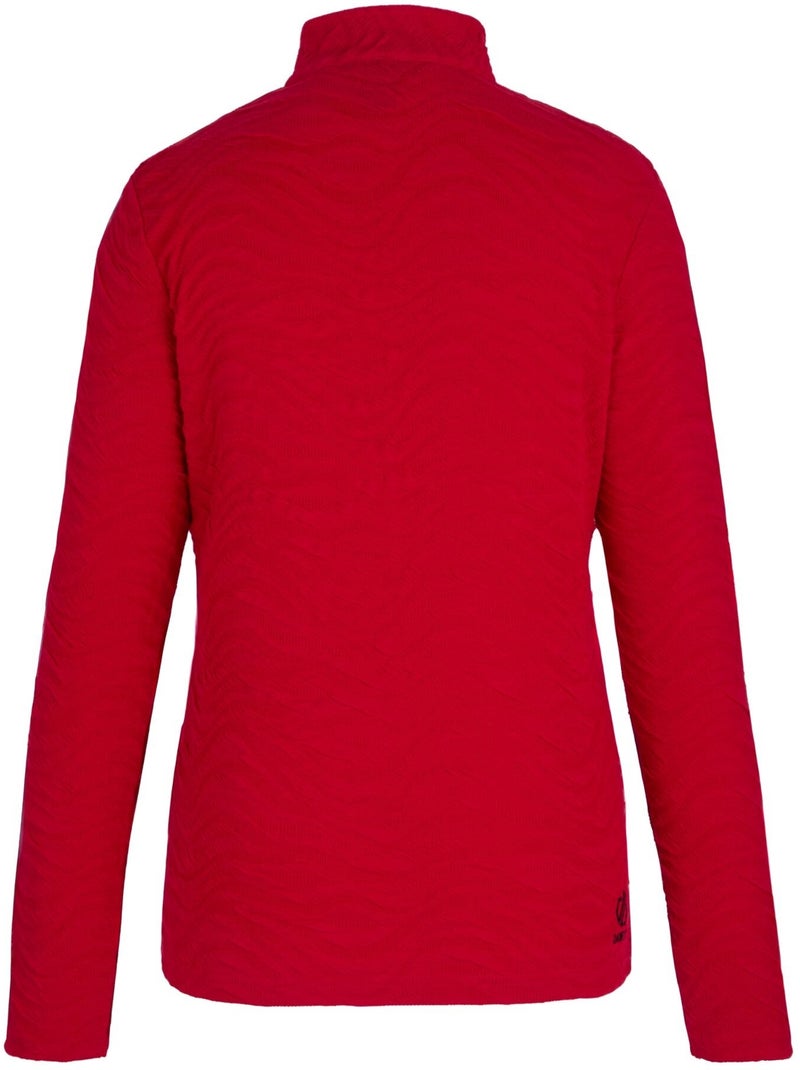 Haut de sport à col montant zippé motif/style texturé glamourize - dare 2b Rouge - Kiabi