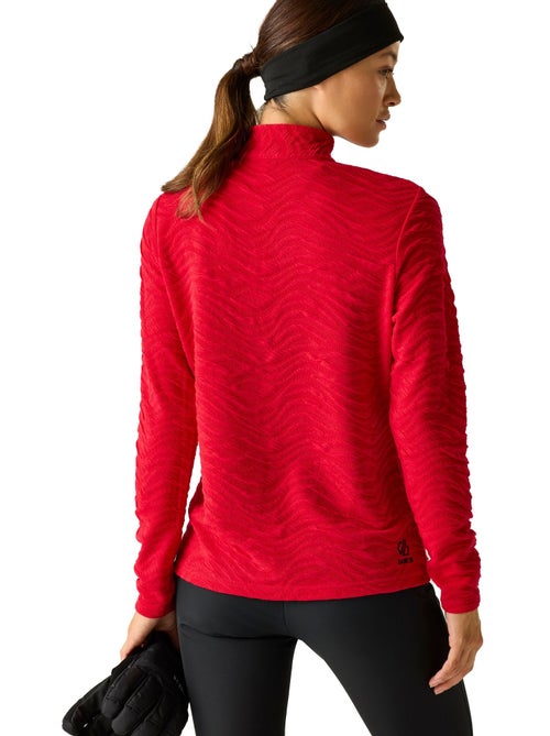 Haut de sport à col montant zippé motif/style texturé glamourize - dare 2b - Kiabi