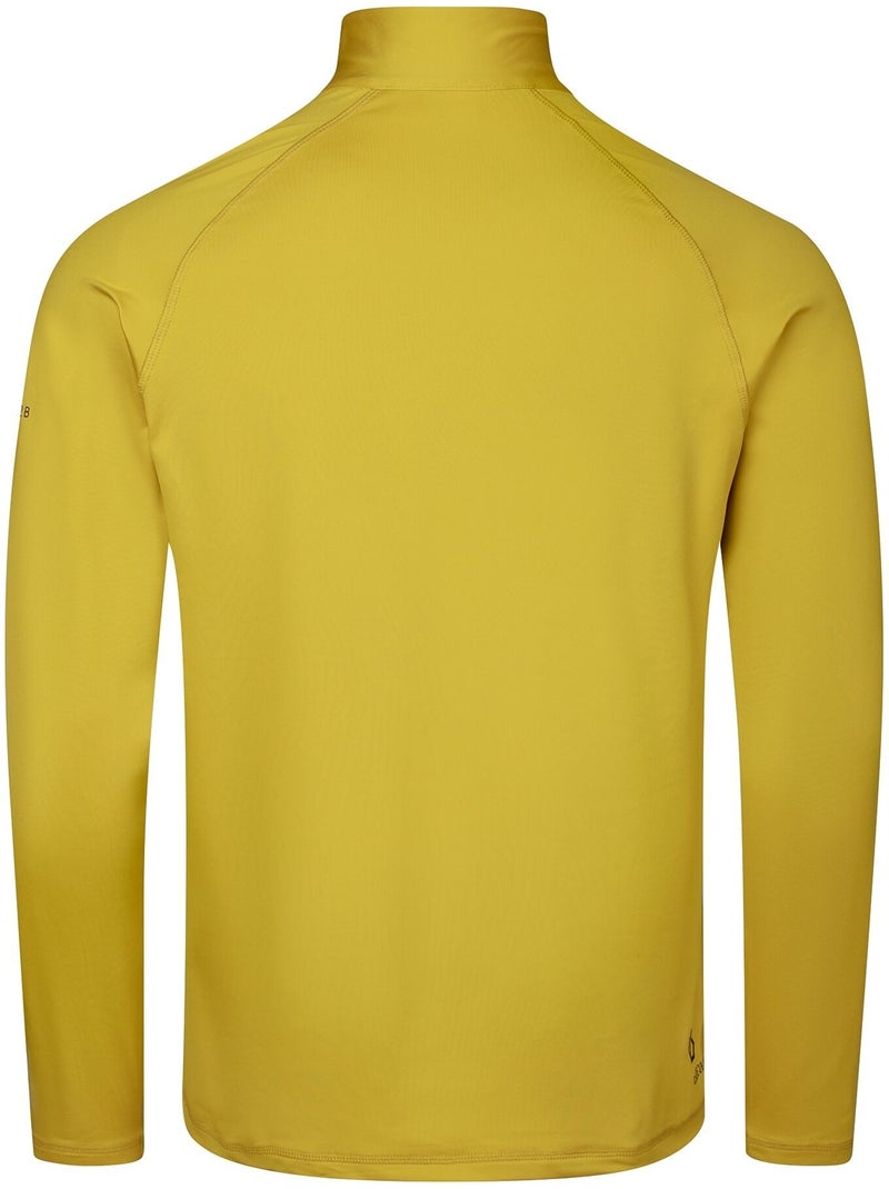 Haut de sport extensible et uni à col montant zippé fuse up - dare 2b Jaune - Kiabi