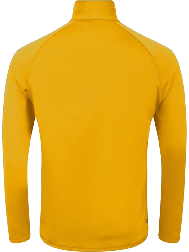 Haut de sport extensible et uni à col montant zippé fuse up - dare 2b Jaune or - Kiabi