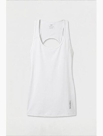 Haut de sport femme à découpe et dos nageur tommy