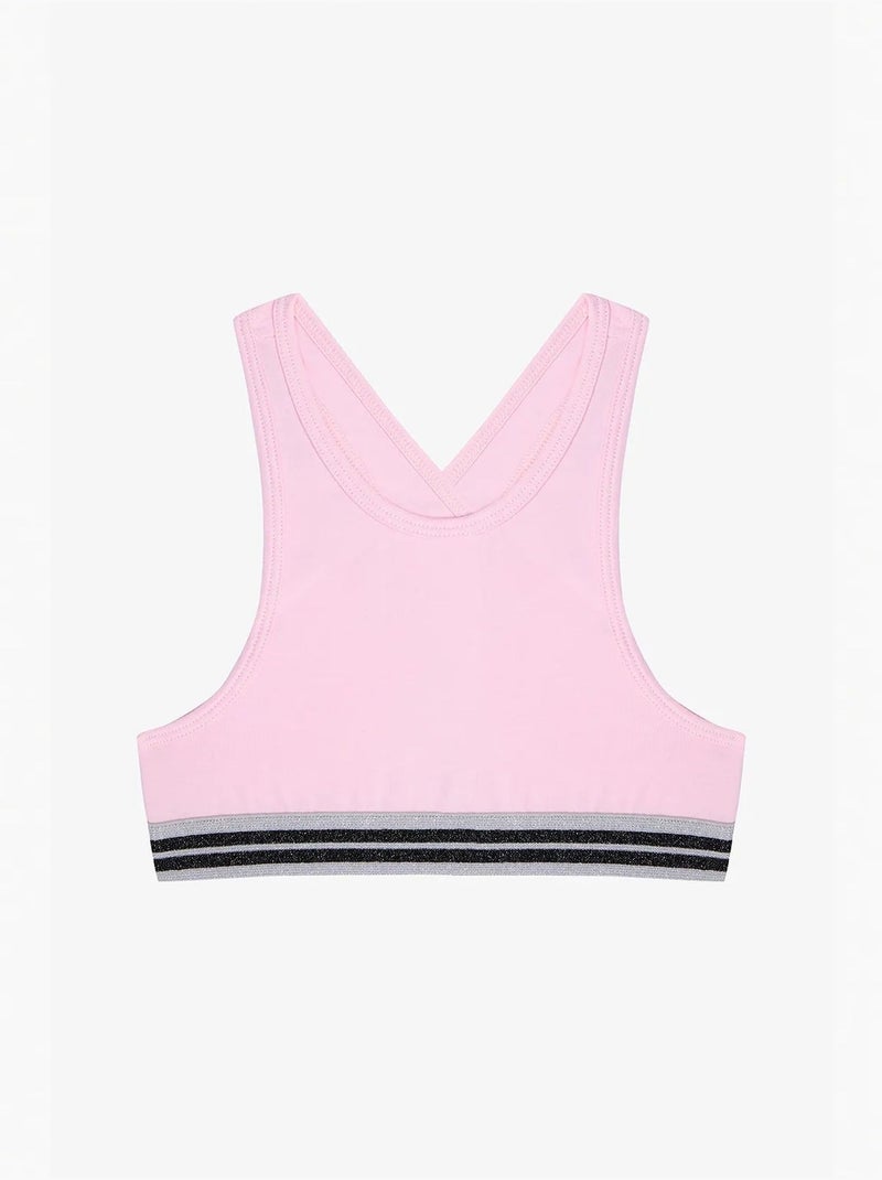 Haut de sport glitter 2 pièces fille penti Noir - Kiabi
