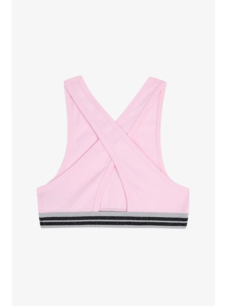 Haut de sport glitter 2 pièces fille penti Noir - Kiabi