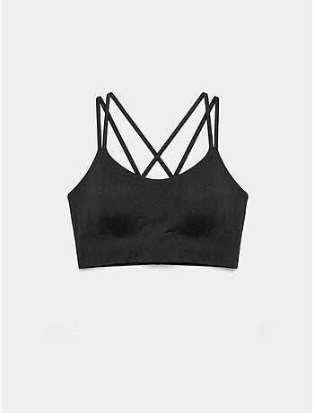 Haut de sport sans armatures, soutien moyen