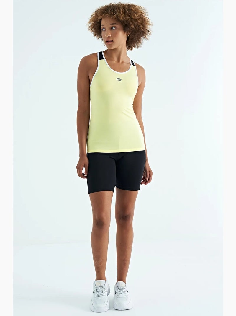 Haut de sport sans manches en maille tommy Jaune citron - Kiabi
