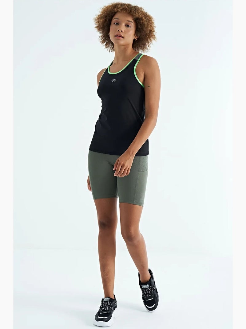 Haut de sport sans manches en maille tommy Noir - Kiabi