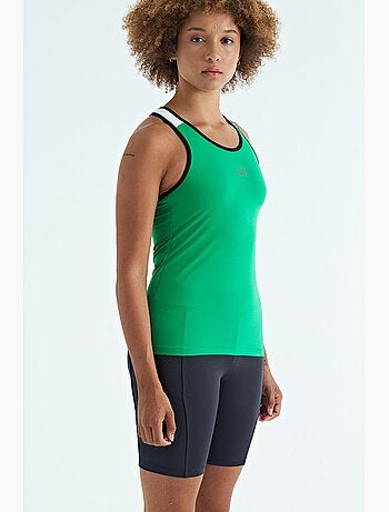 Haut de sport sans manches en maille tommy