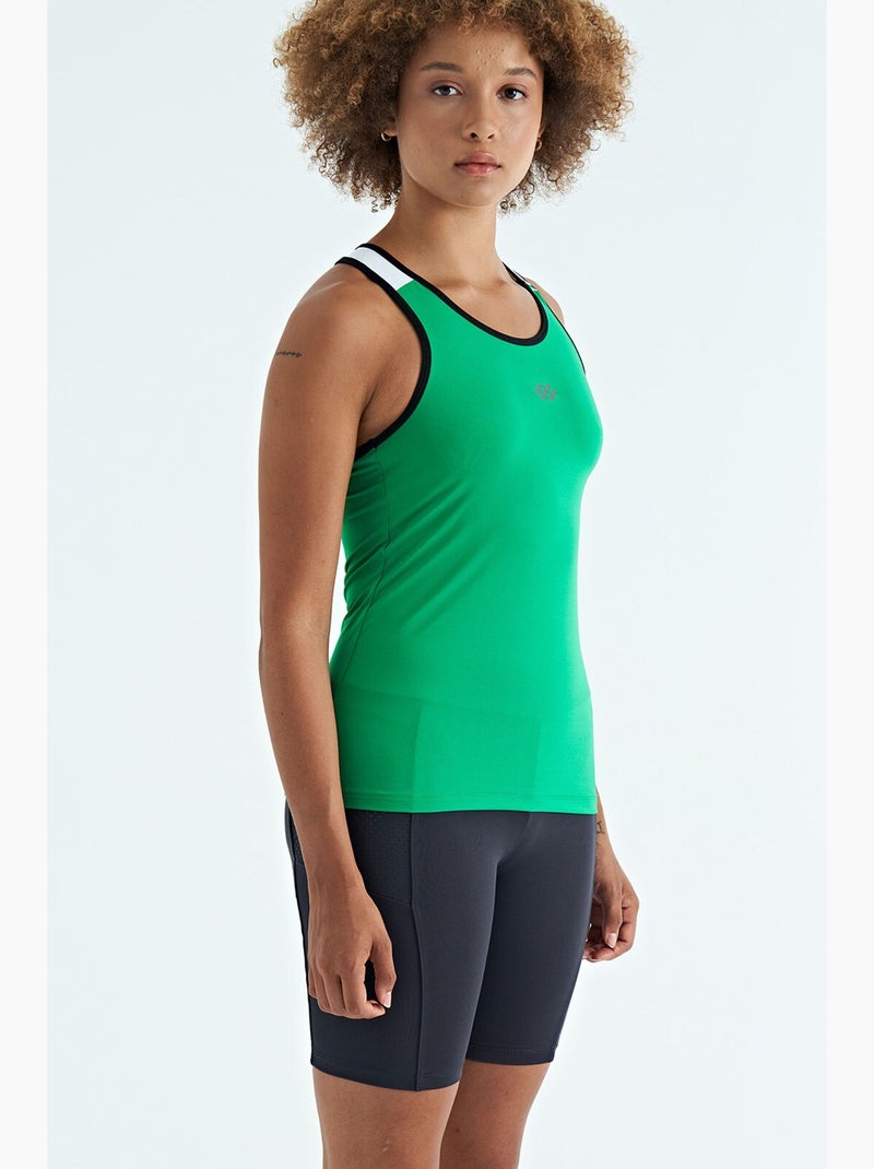 Haut de sport sans manches en maille tommy Vert - Kiabi