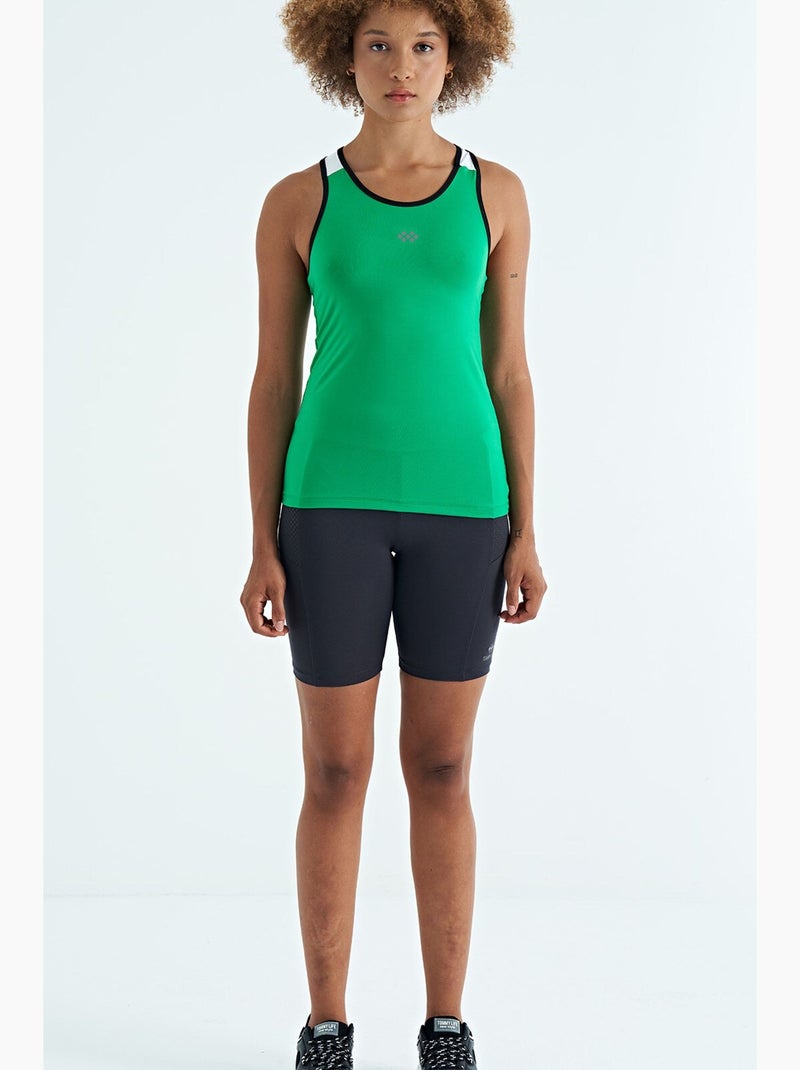 Haut de sport sans manches en maille tommy Vert - Kiabi
