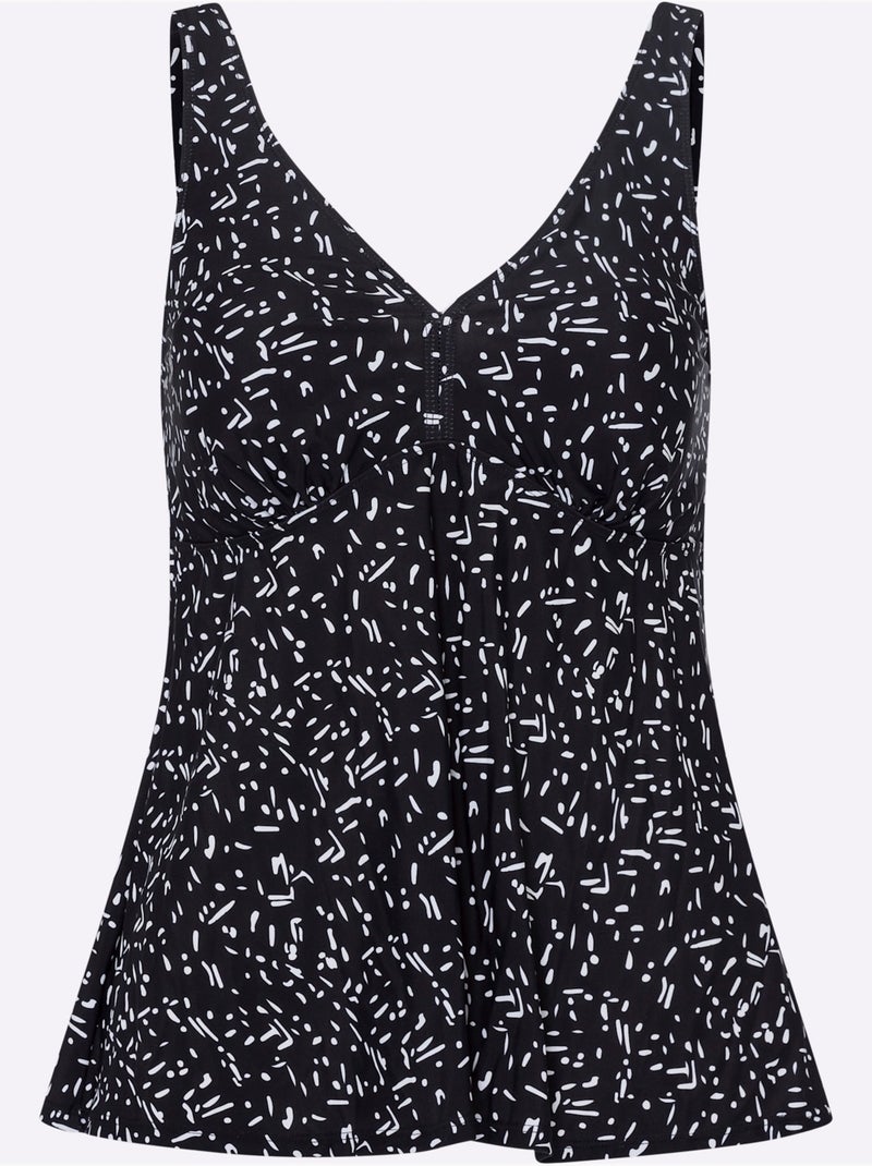 Haut de tankini - Moda Vilona - Bonnet D Noir Blanc - Kiabi
