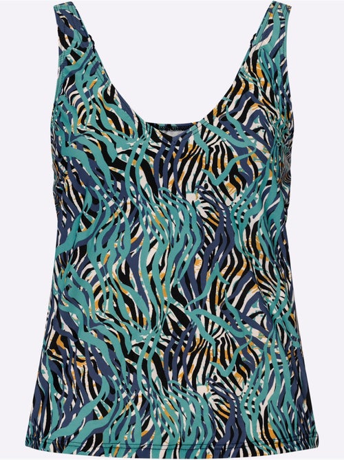 Haut de tankini à motif animal avec encolure en V et bretelles réglables - Bonnet C - Moda Vilona - Kiabi Haut de tankini à motif animal avec encolure en V et bretelles réglables - Bonnet C - Moda Vilona - Kiabi