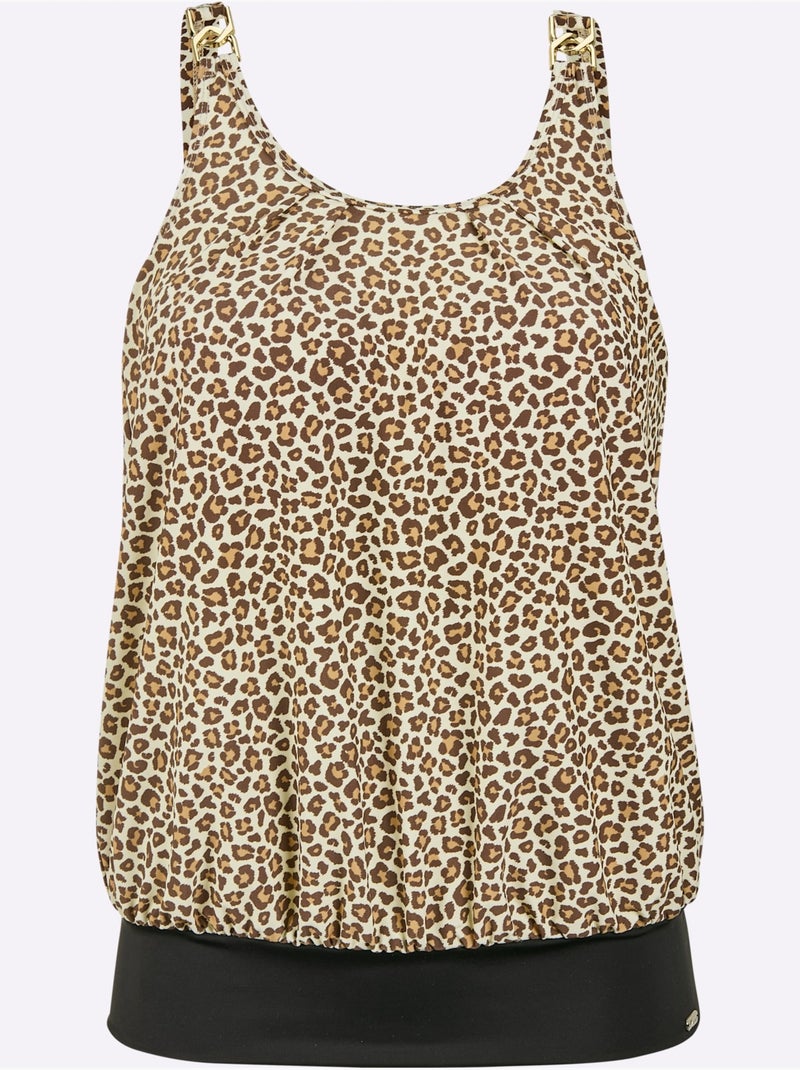 Haut De Tankini Ample - Witt - Bonnet B Noir Blanc - Kiabi
