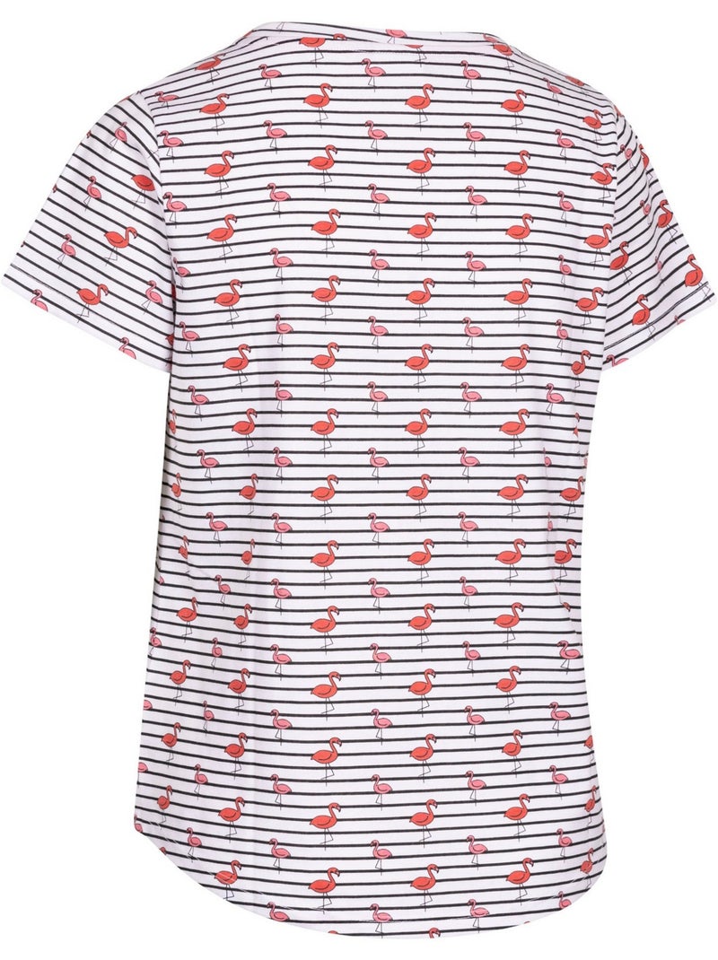Haut décontracté motif/style flamant rose cara - trespass Blanc - Kiabi