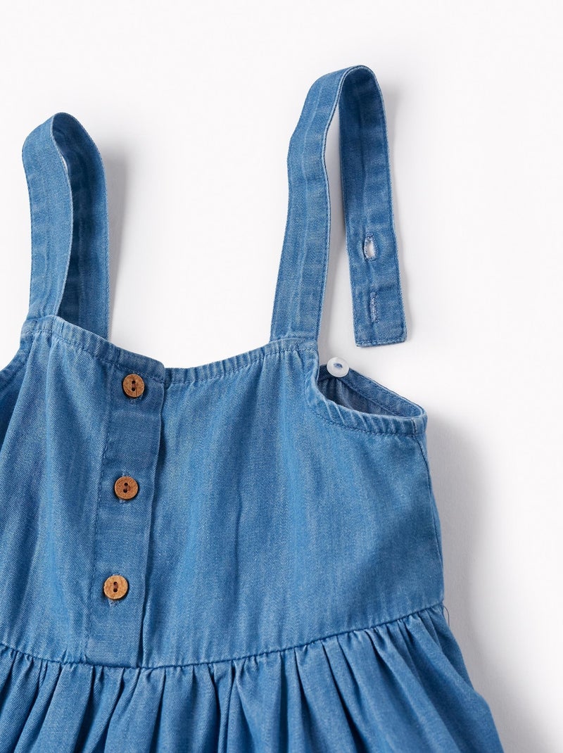 Haut en denim 100 % coton pour fille manches courtes EXPLORING AUSTRALIA Bleu foncé - Kiabi