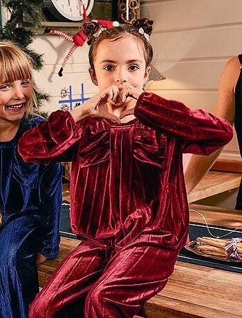 Haut en maille velvet côtelé avec nœud uni