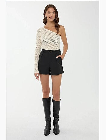 Haut en tricot à une manche hiccup