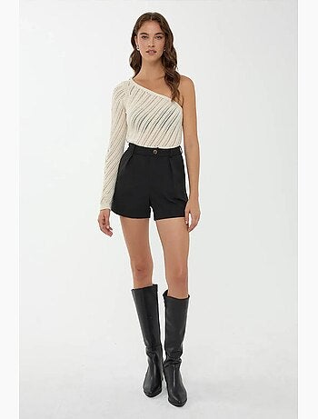 Haut en tricot à une manche hiccup