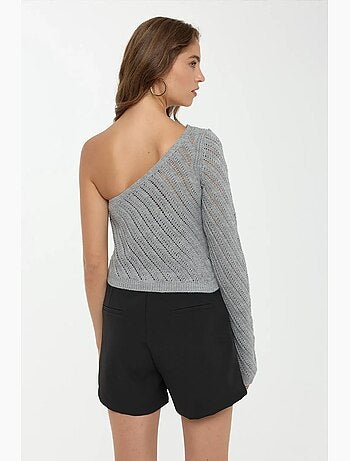 Haut en tricot à une manche hiccup