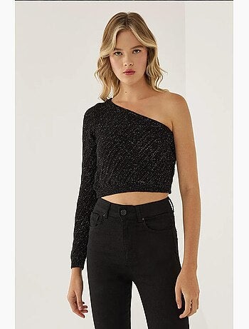 Haut en tricot à une manche hiccup