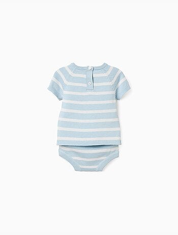Haut et short en maille à rayures