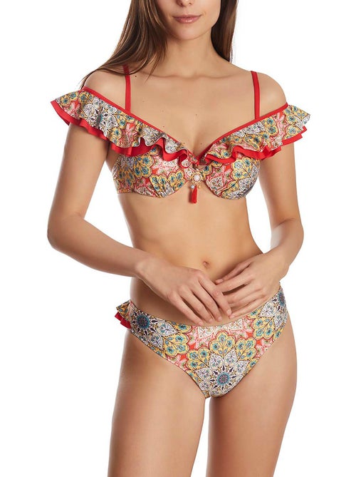 Haut maillot de bain balconnet multipositions Mandala - Kiabi Haut maillot de bain balconnet multipositions Mandala - Kiabi