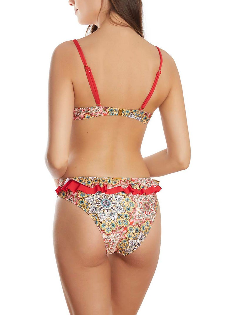 Haut maillot de bain balconnet multipositions Mandala Jaune - Kiabi