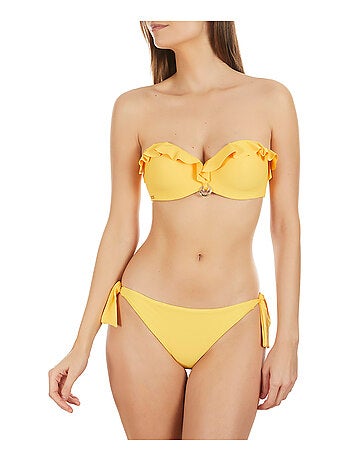 Haut maillot de bain bandeau à volants Basica