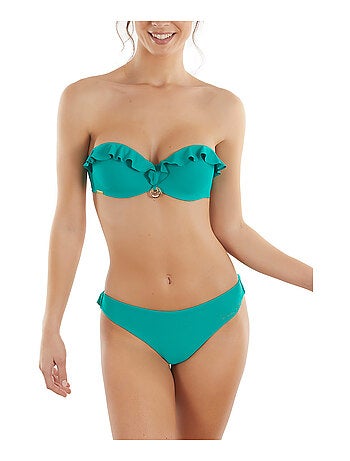 Haut maillot de bain bandeau à volants Basica